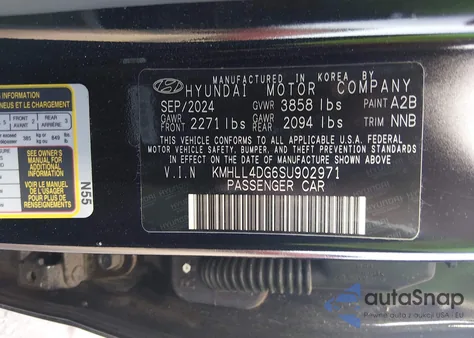 2025 Hyundai Elantra Se z USA, uszkodzony, nr VIN KMHLL4DG6SU902971